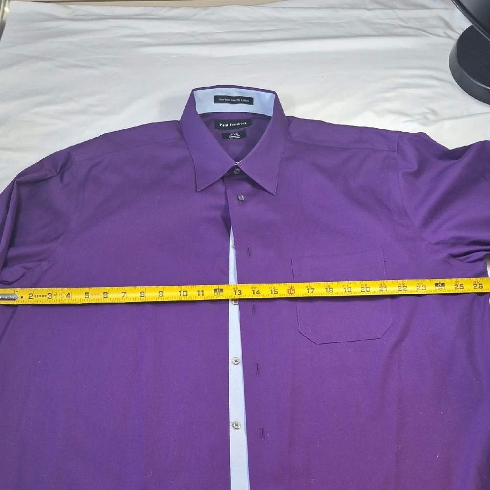 Paul Fredrick Rich Purple Dress Shirt - Picture 5 of 13